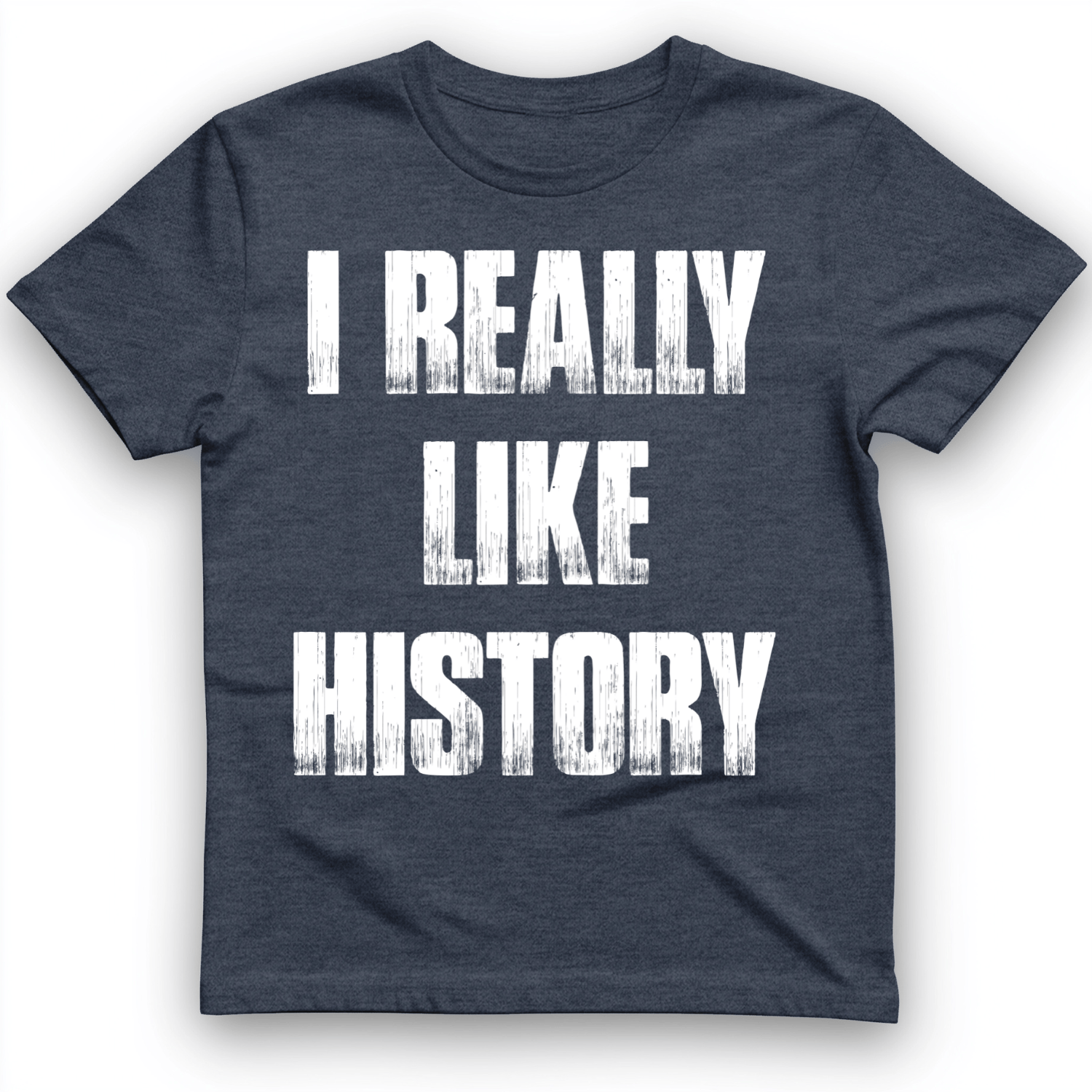 I Really Like History T-Shirt Heather Navy / S
