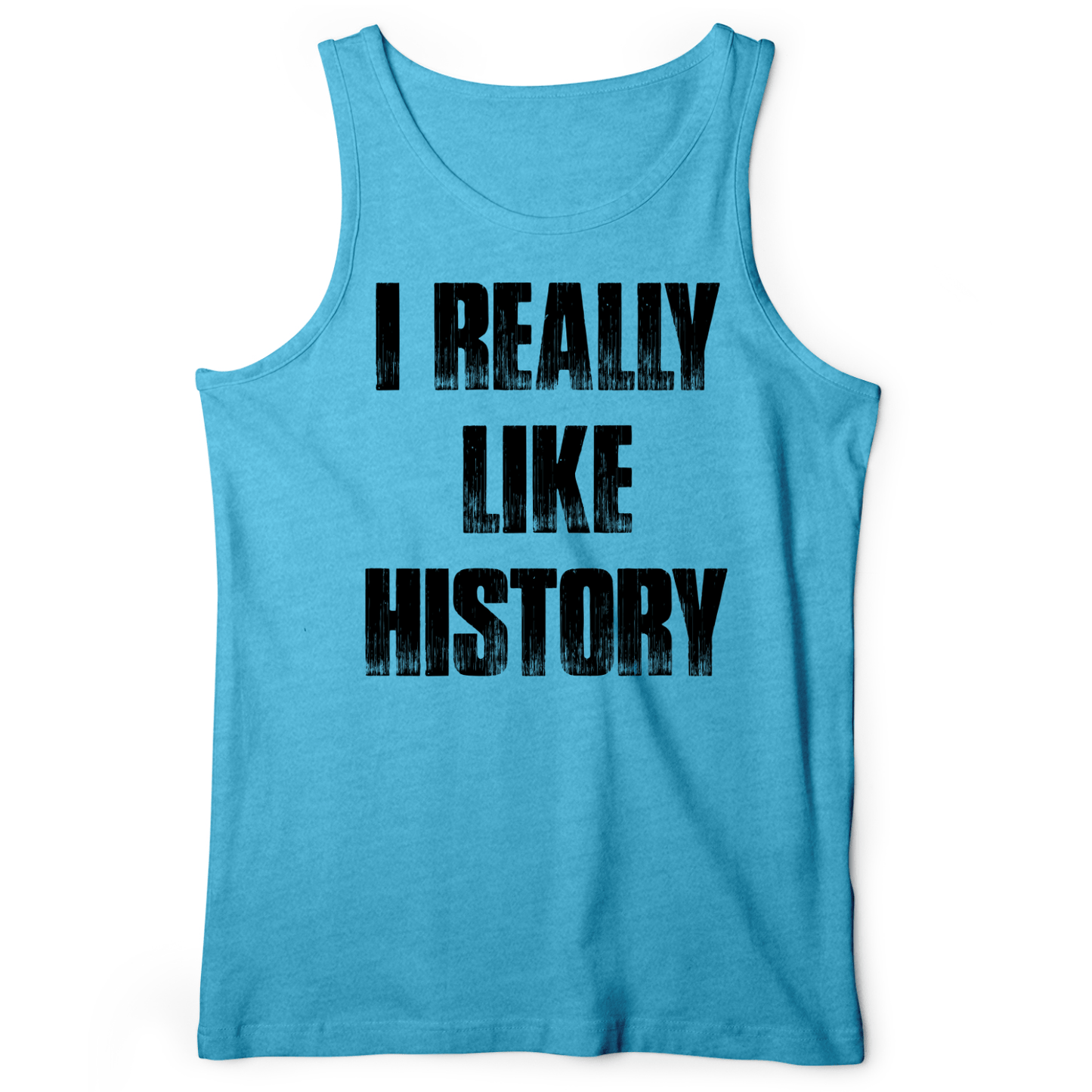 I Really Like History Tank Aqua TriBlend / XS