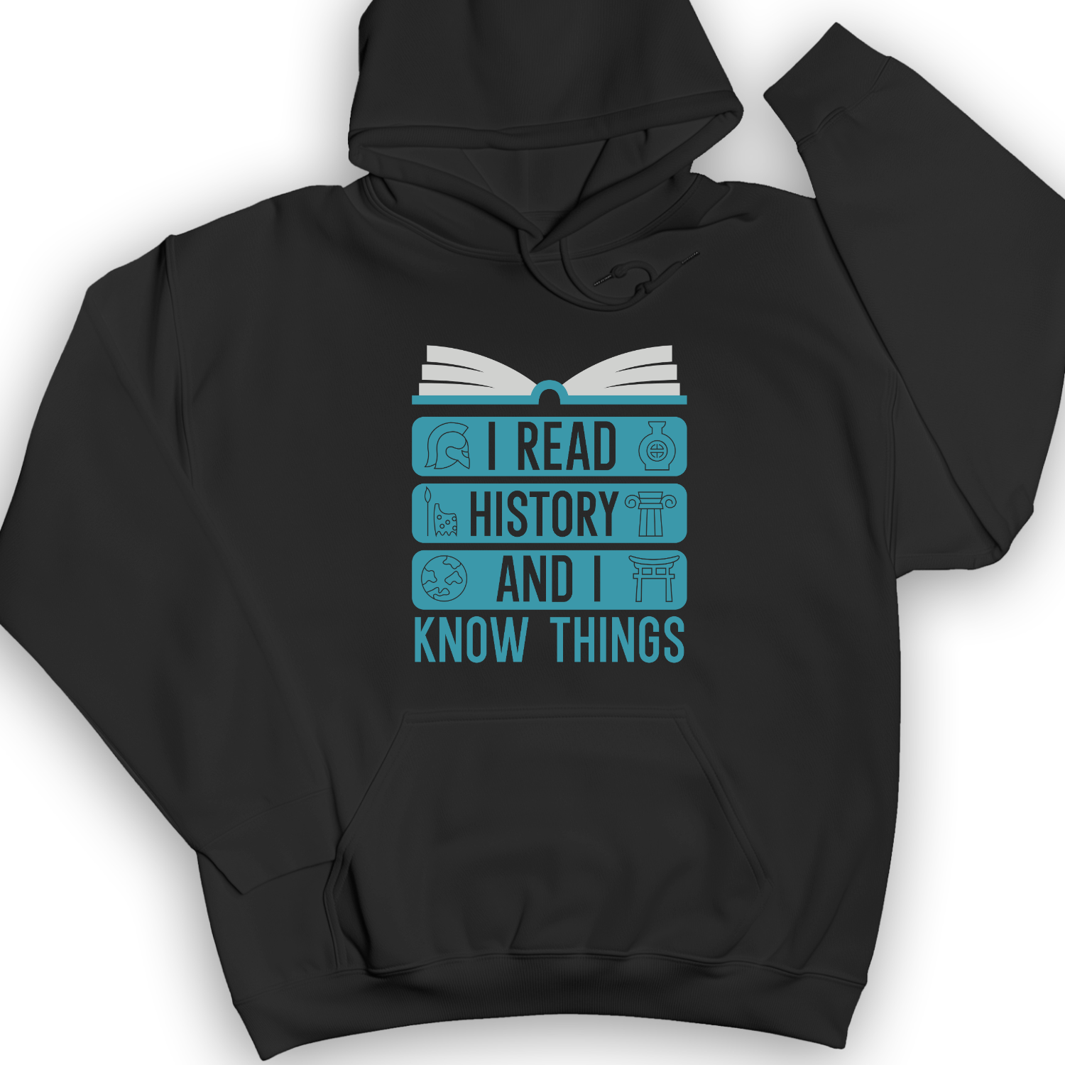 I Teach History And Know Things Hoodie Black / S