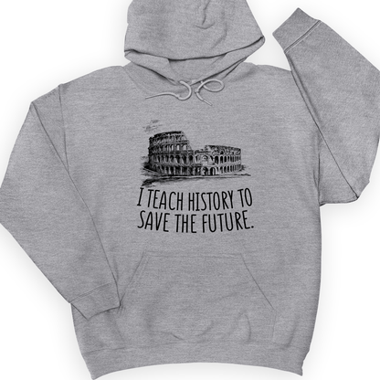 I Teach History To Save The Future Hoodie Sport Grey / S