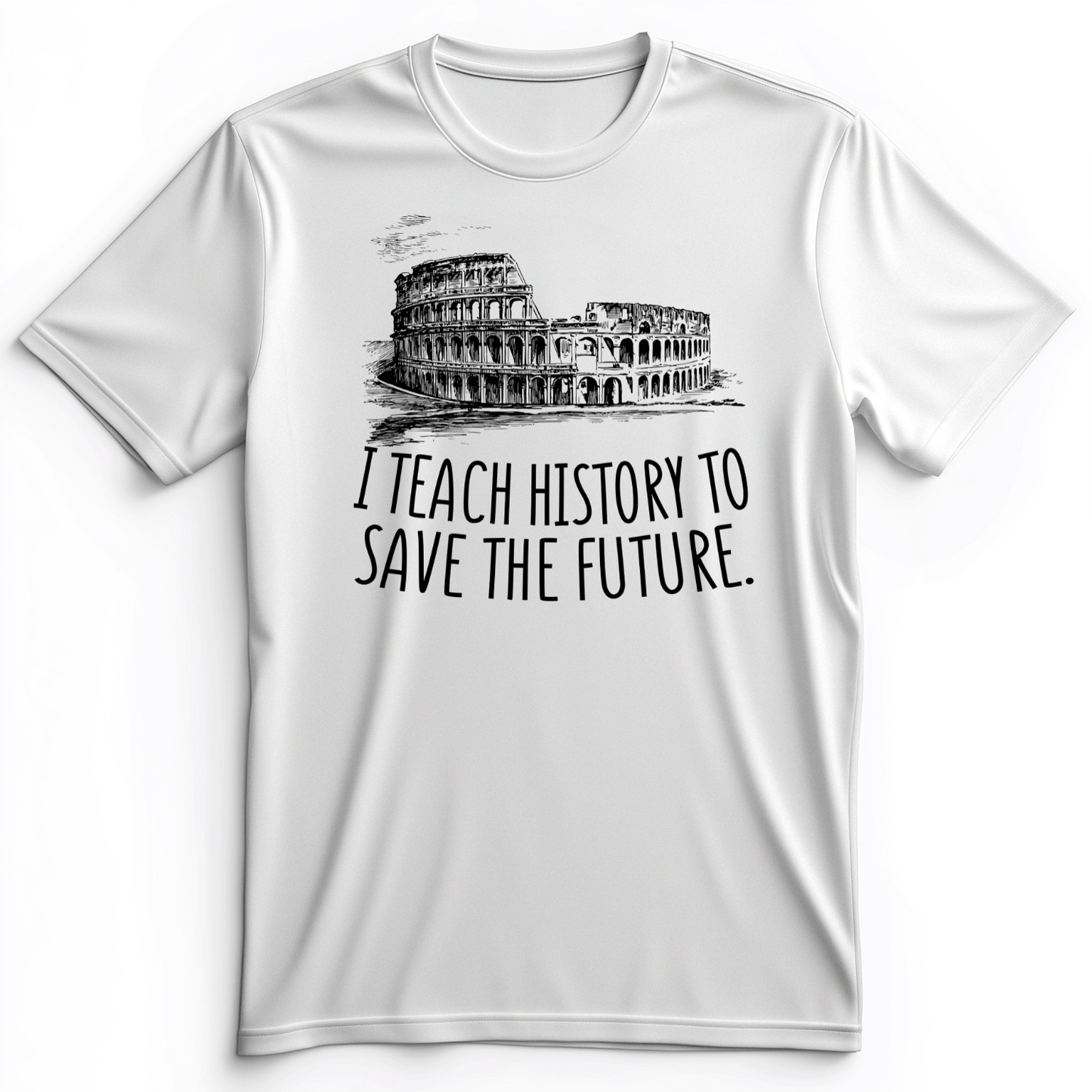 I Teach History To Save The Future Premium Tee White / S