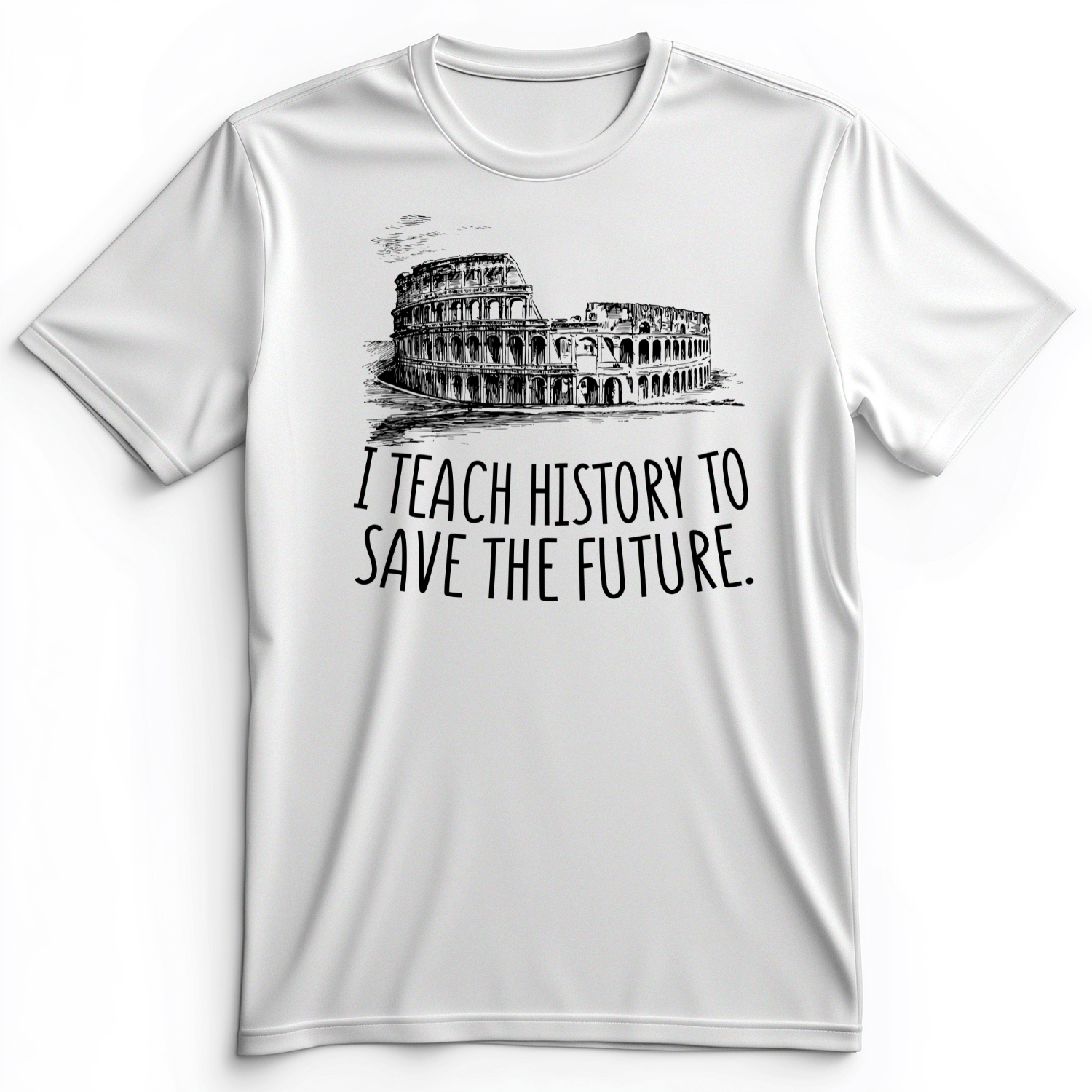 I Teach History To Save The Future Premium Tee White / S