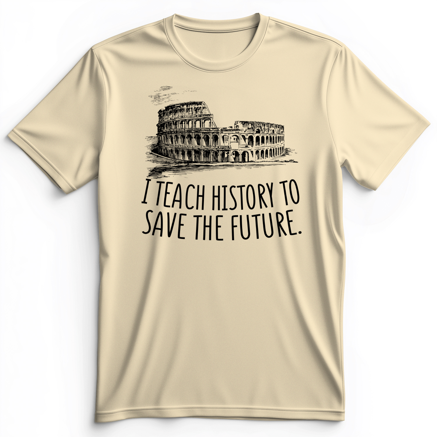 I Teach History To Save The Future Premium Tee Natural / S