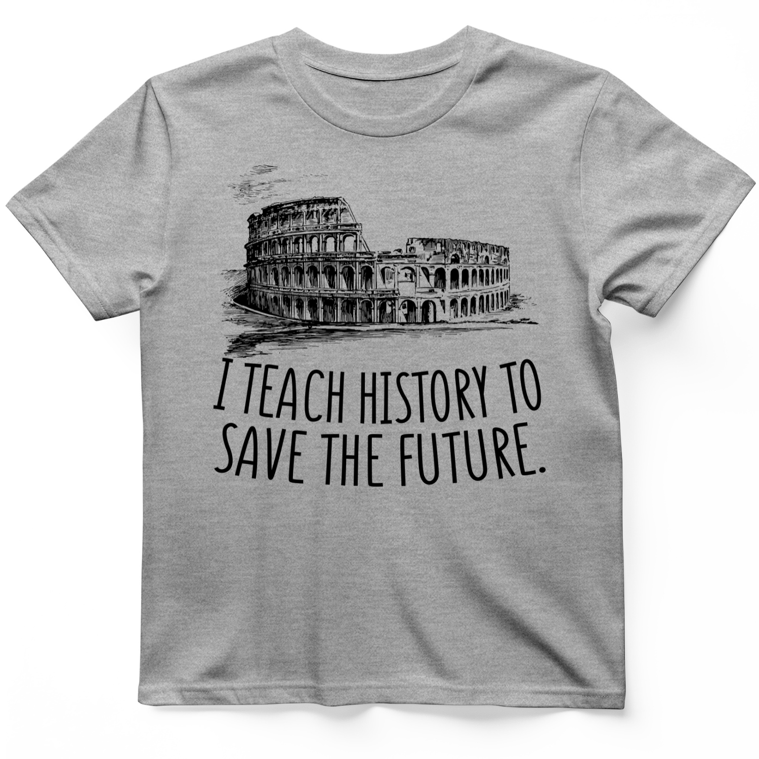 I Teach History To Save The Future T-Shirt Sport Grey / S