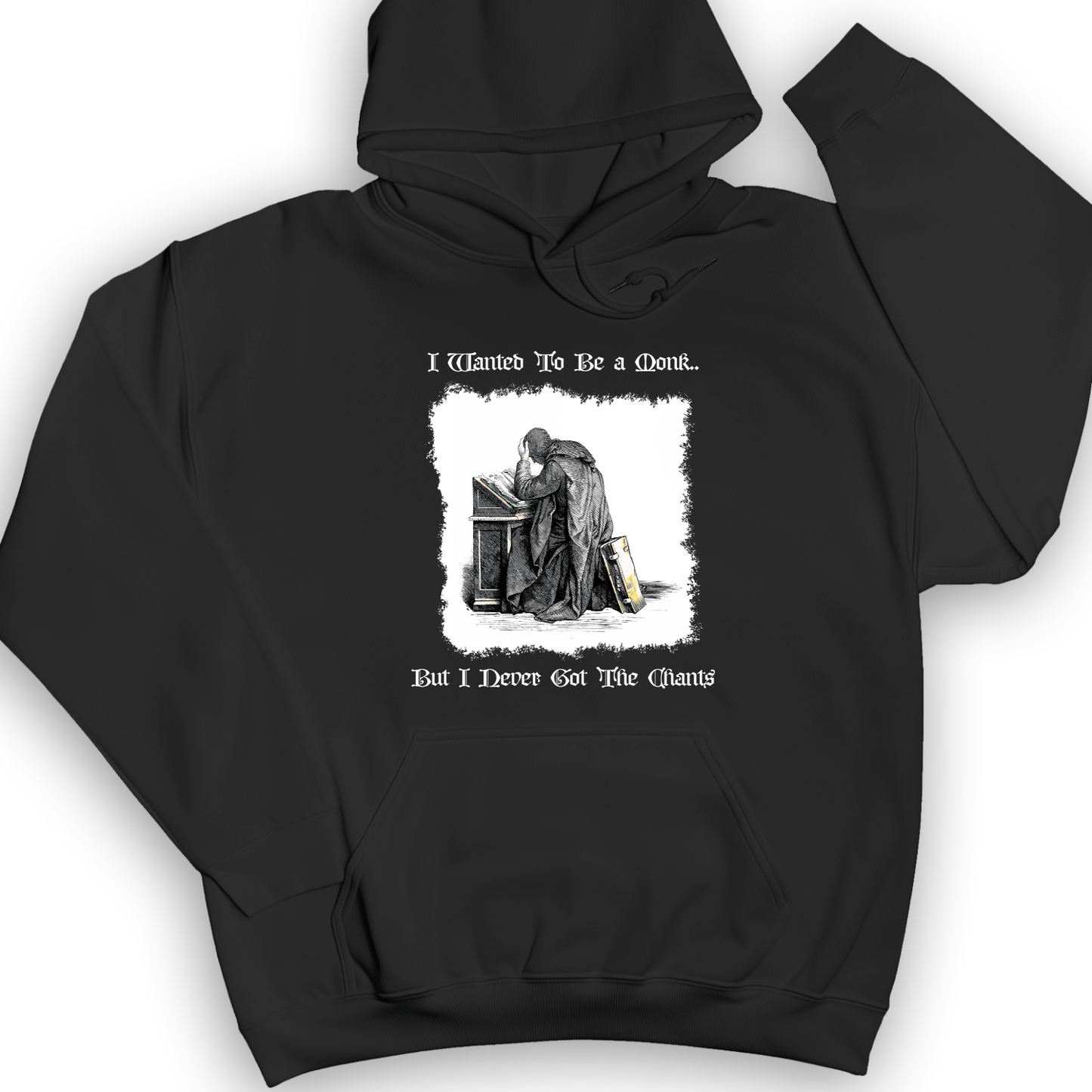 I Wanted To Be A Monk Hoodie Black / S