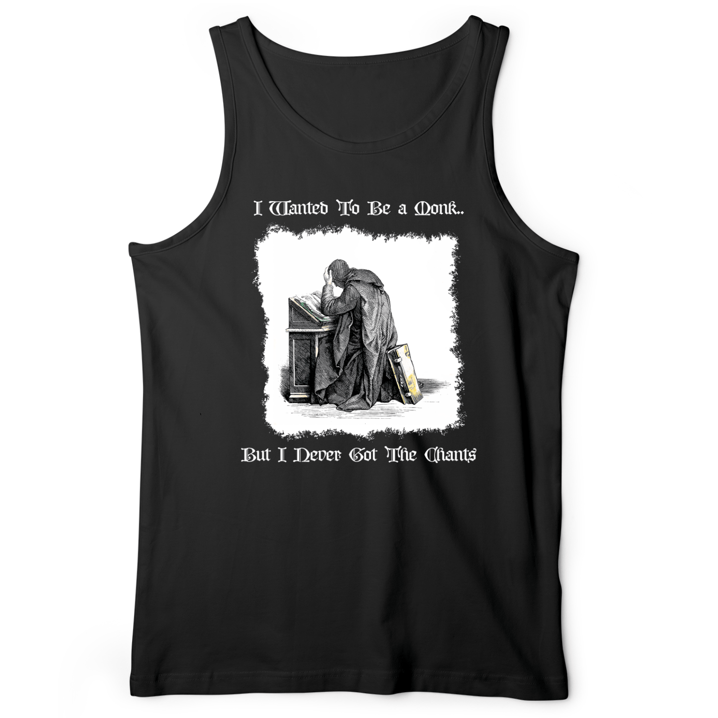 I Wanted To Be A Monk Tank Black / XS