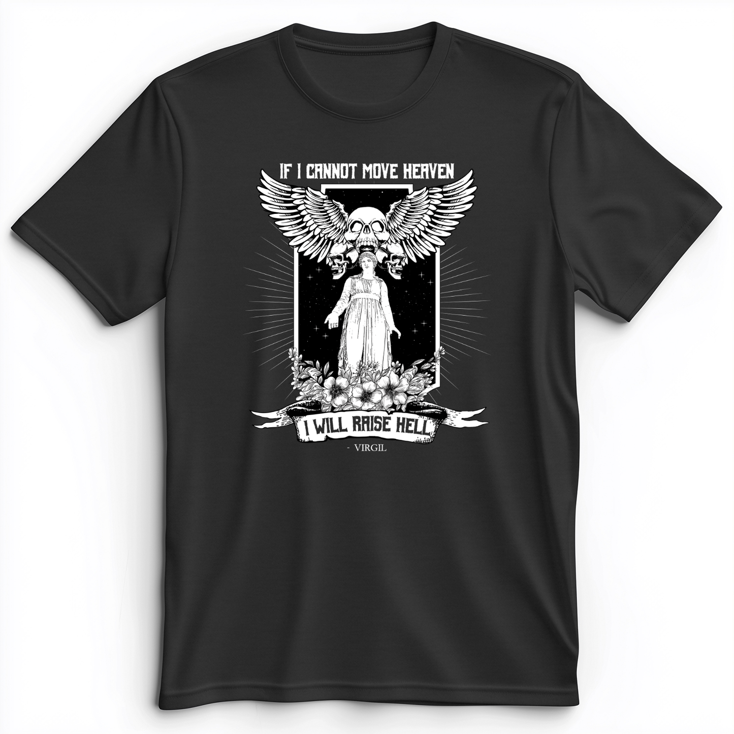 If I Cannot Move Heaven Premium Tee Dark Grey Heather / S