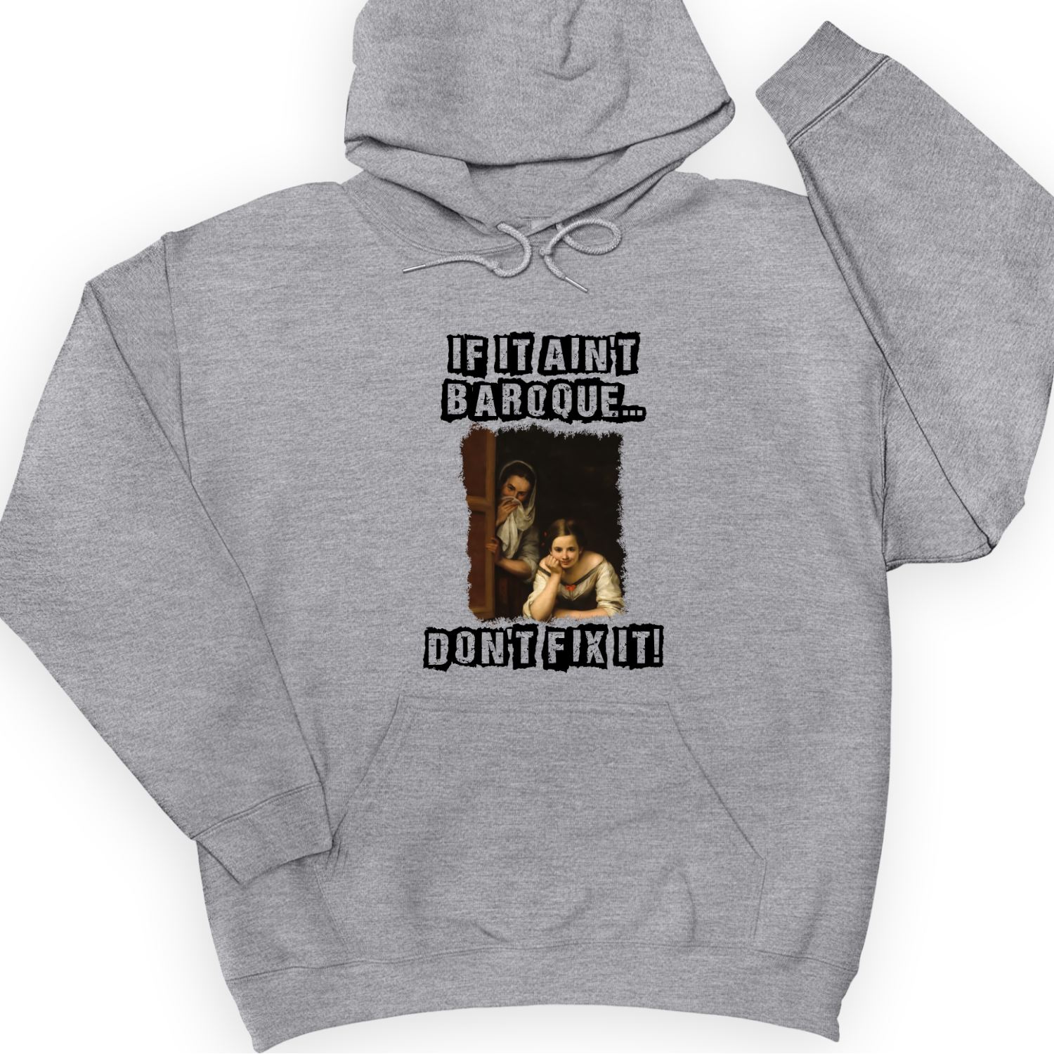 If It Aint Baroque Hoodie Sport Grey / S
