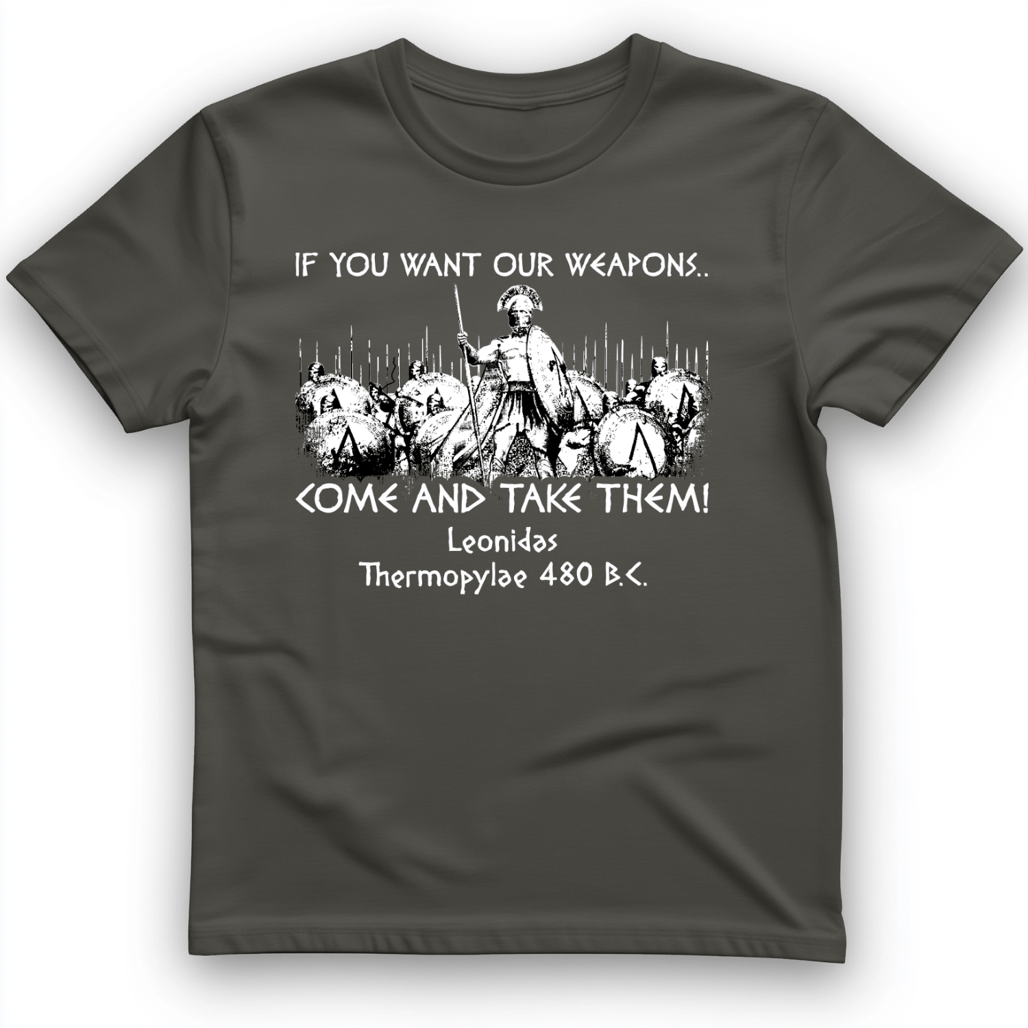 If You Want Our Weapons T-Shirt Charcoal / S