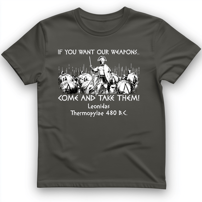 If You Want Our Weapons T-Shirt Charcoal / S