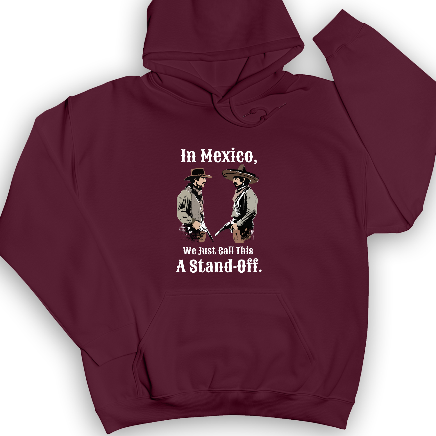 In Mexico Hoodie Maroon / S