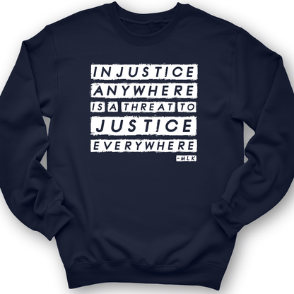 Injustice Anywhere Crewneck Navy / S