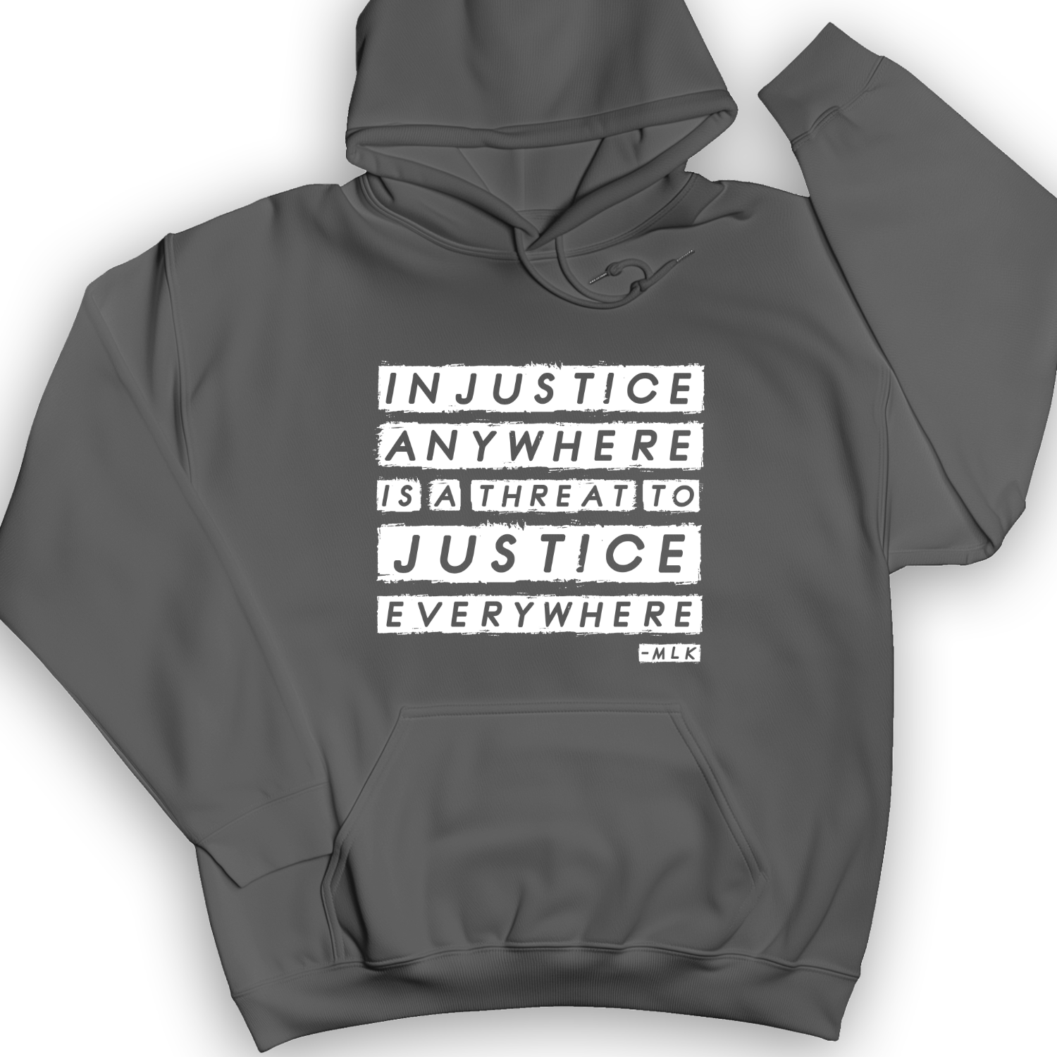 Injustice Anywhere Hoodie Charcoal / S