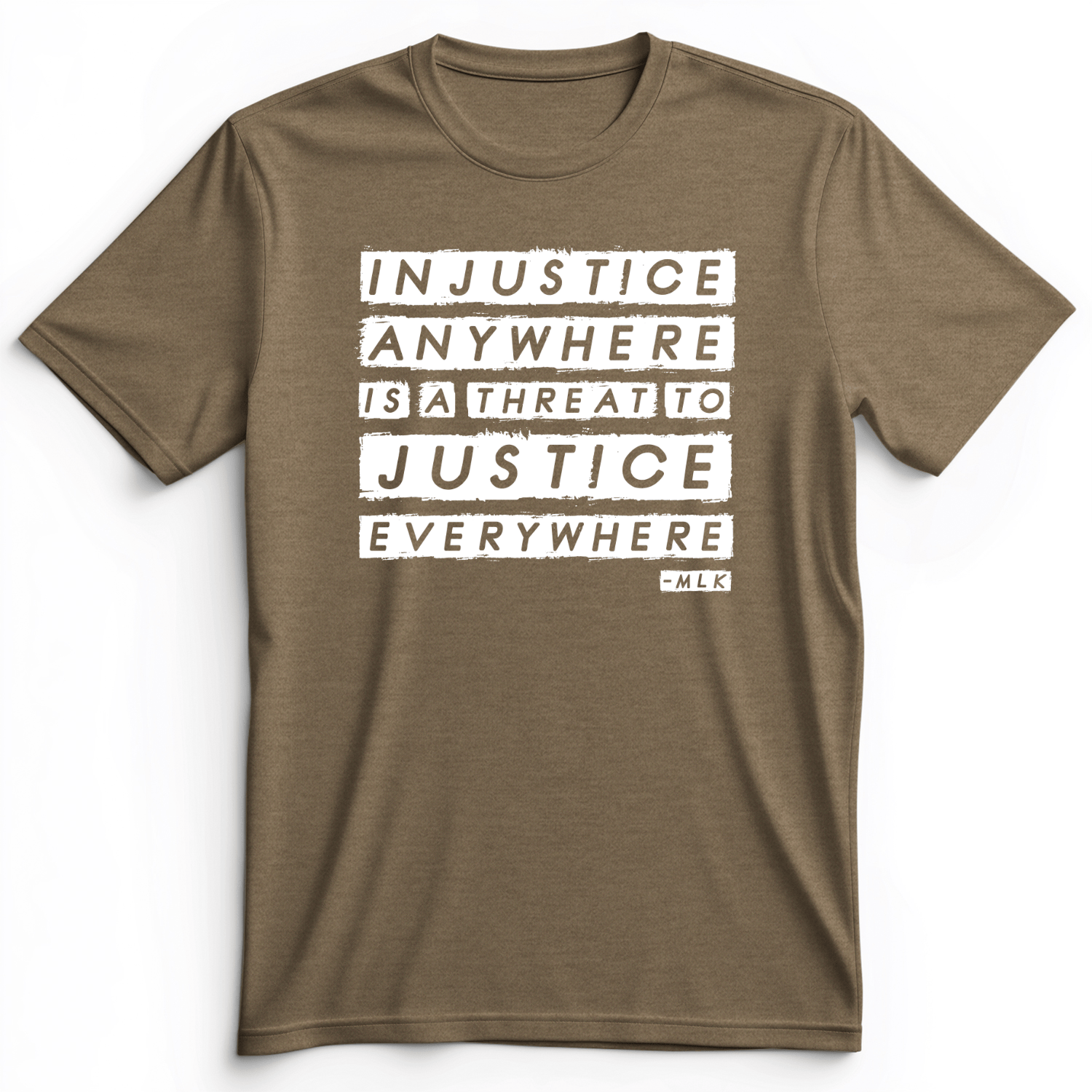 Injustice Anywhere Premium Tee Heather Olive / S