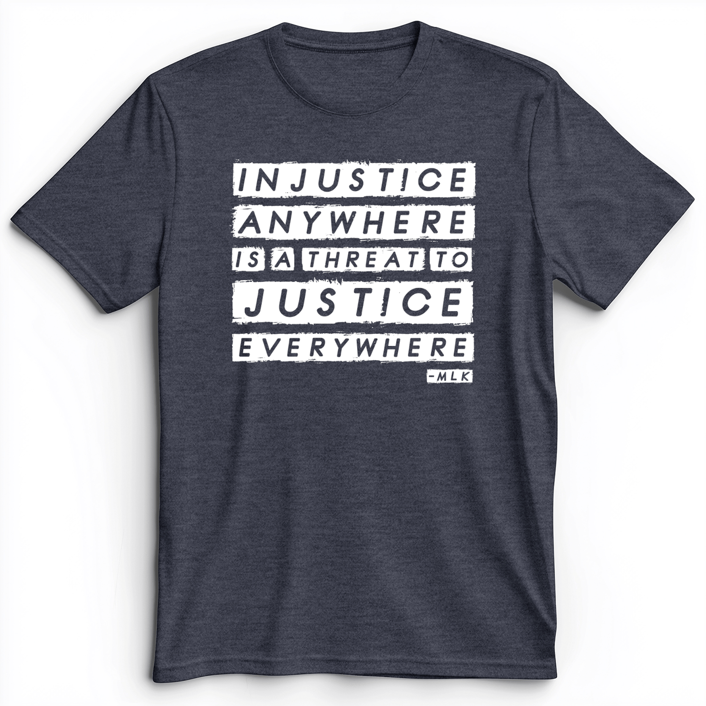 Injustice Anywhere Premium Tee Heather Navy / S