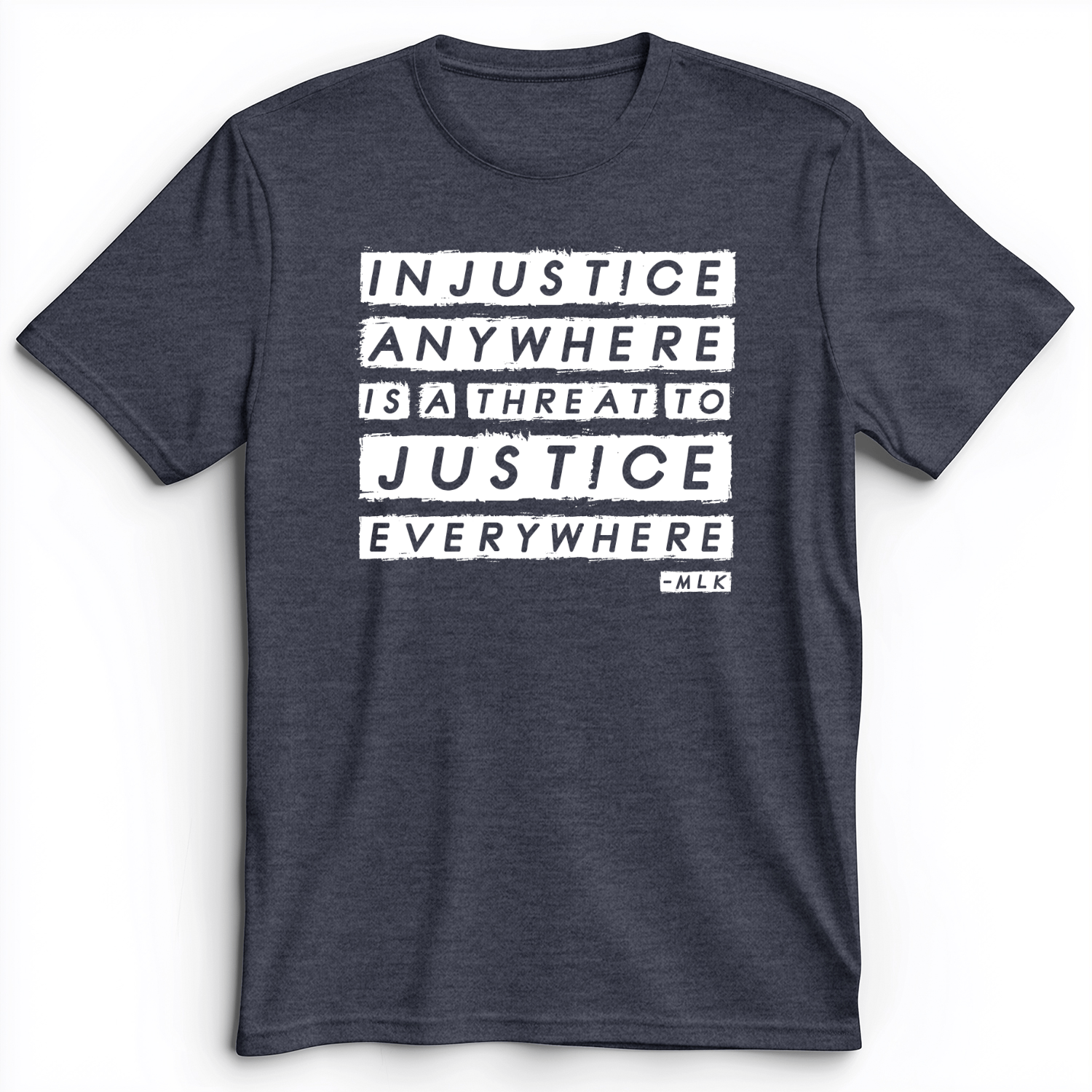 Injustice Anywhere Premium Tee Heather Navy / S