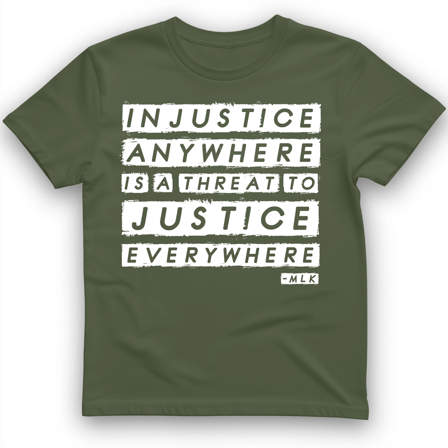 Injustice Anywhere T-Shirt Military Green / S