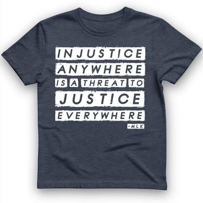 Injustice Anywhere T-Shirt Heather Navy / S