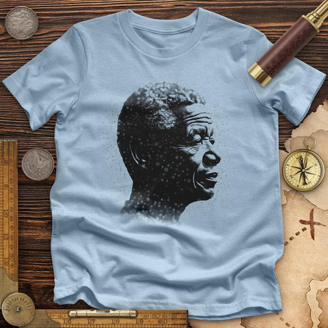 Inspirational Mandela High Quality Tee Light Blue / S