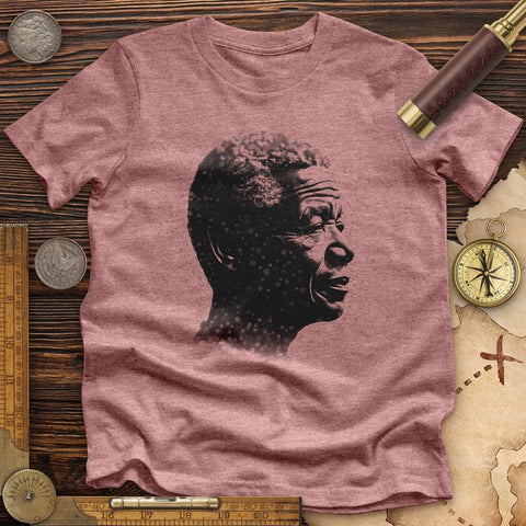 Inspirational Mandela High Quality Tee Heather Mauve / S