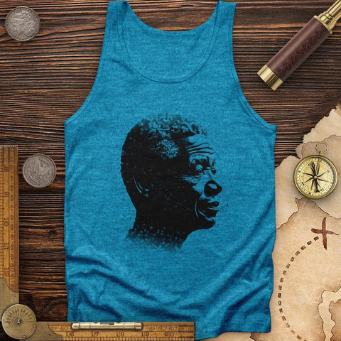 Inspirational Mandela Tank Aqua TriBlend / XS