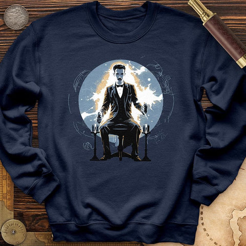Inventor Nikola Tesla Crewneck Navy / S