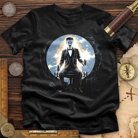 Inventor Nikola Tesla High Quality Tee Black / S