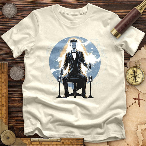 Inventor Nikola Tesla High Quality Tee Natural / S