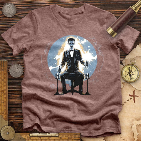 Inventor Nikola Tesla High Quality Tee Heather Mauve / S