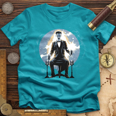 Inventor Nikola Tesla T-Shirt Tropical Blue / S