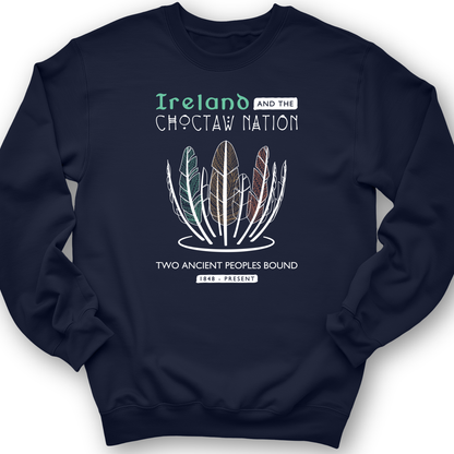 Irish-Choctaw Friendship Crewneck Navy / S