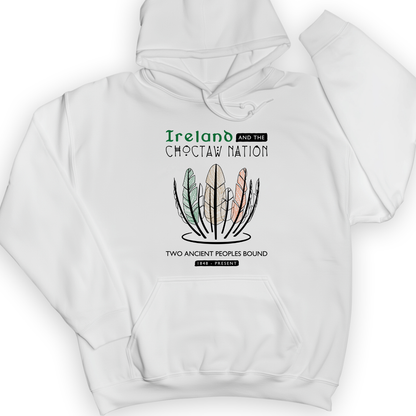 Irish-Choctaw Friendship Hoodie White / S