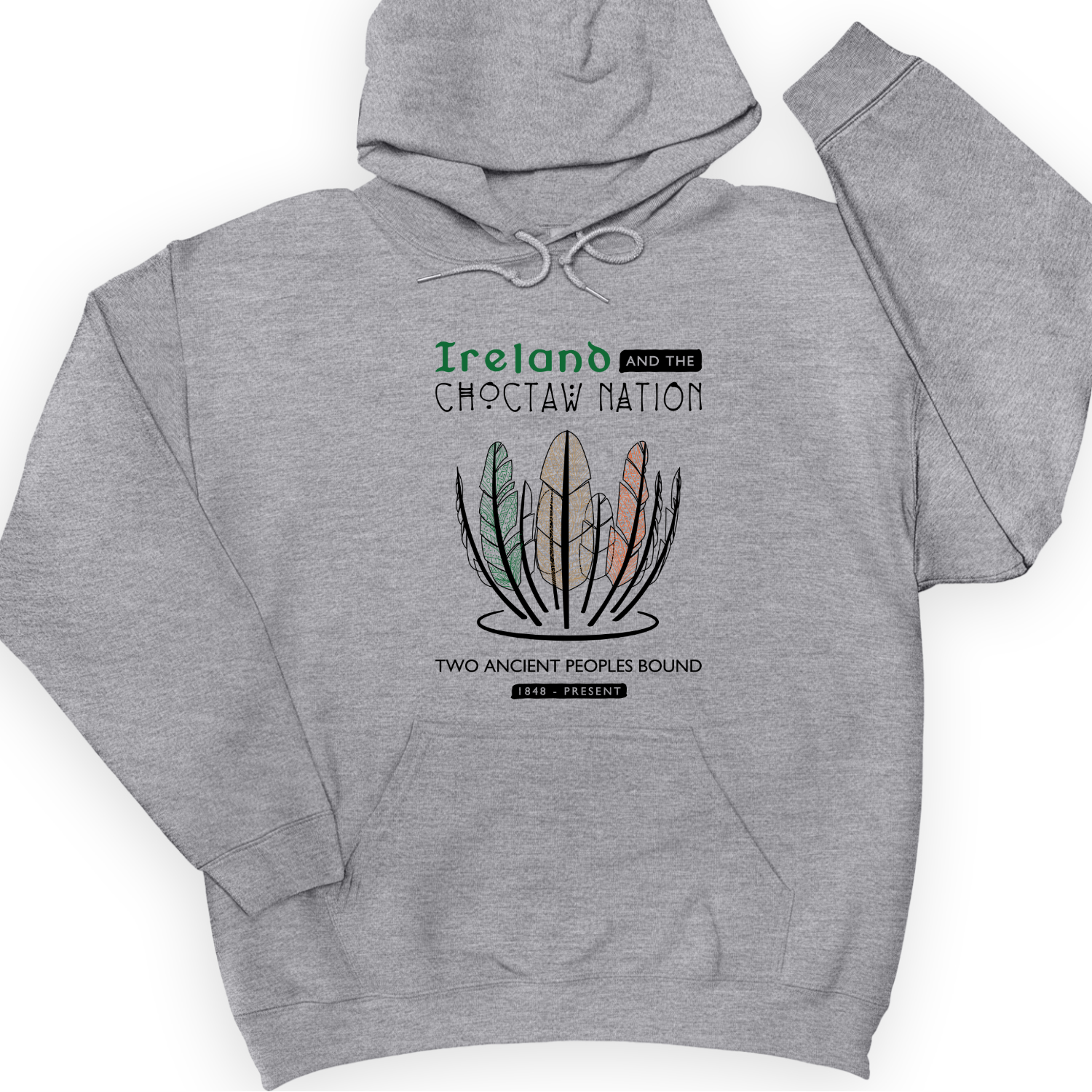 Irish-Choctaw Friendship Hoodie Sport Grey / S