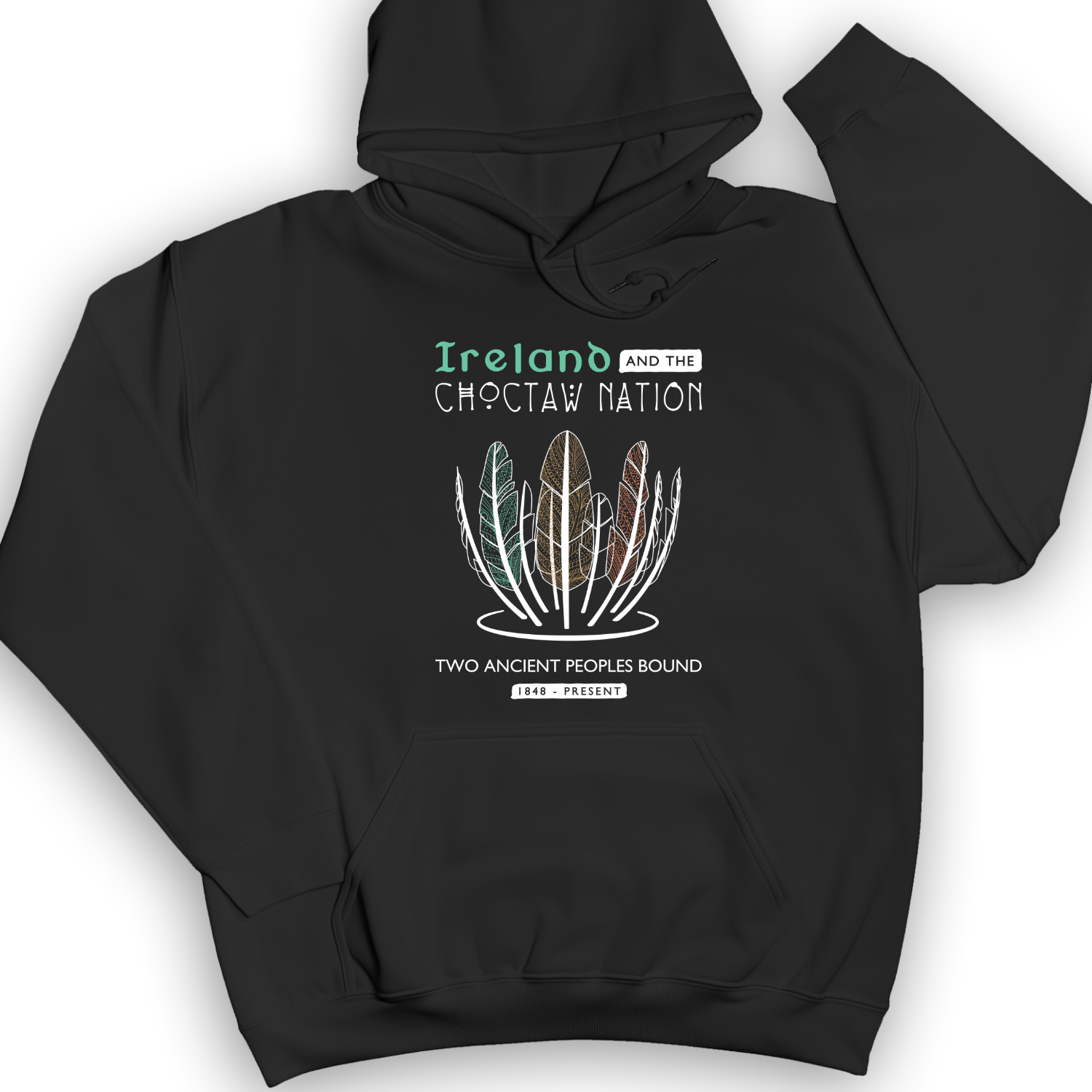 Irish-Choctaw Friendship Hoodie Black / S