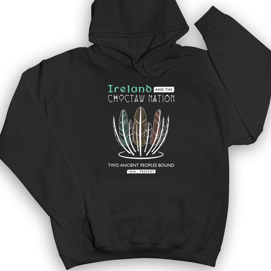 Irish-Choctaw Friendship Hoodie Black / S