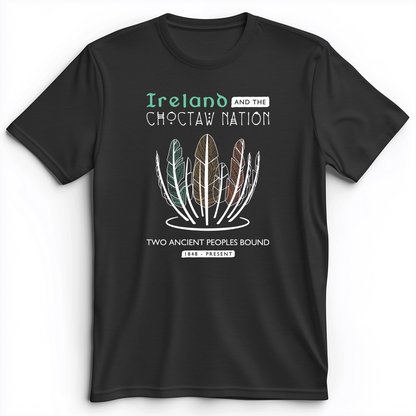 Irish-Choctaw Friendship Premium Tee Dark Grey Heather / S