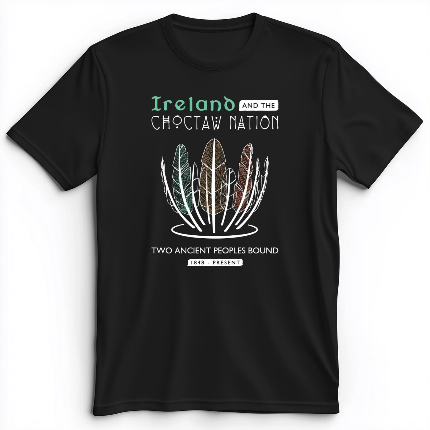 Irish-Choctaw Friendship Premium Tee Black / S