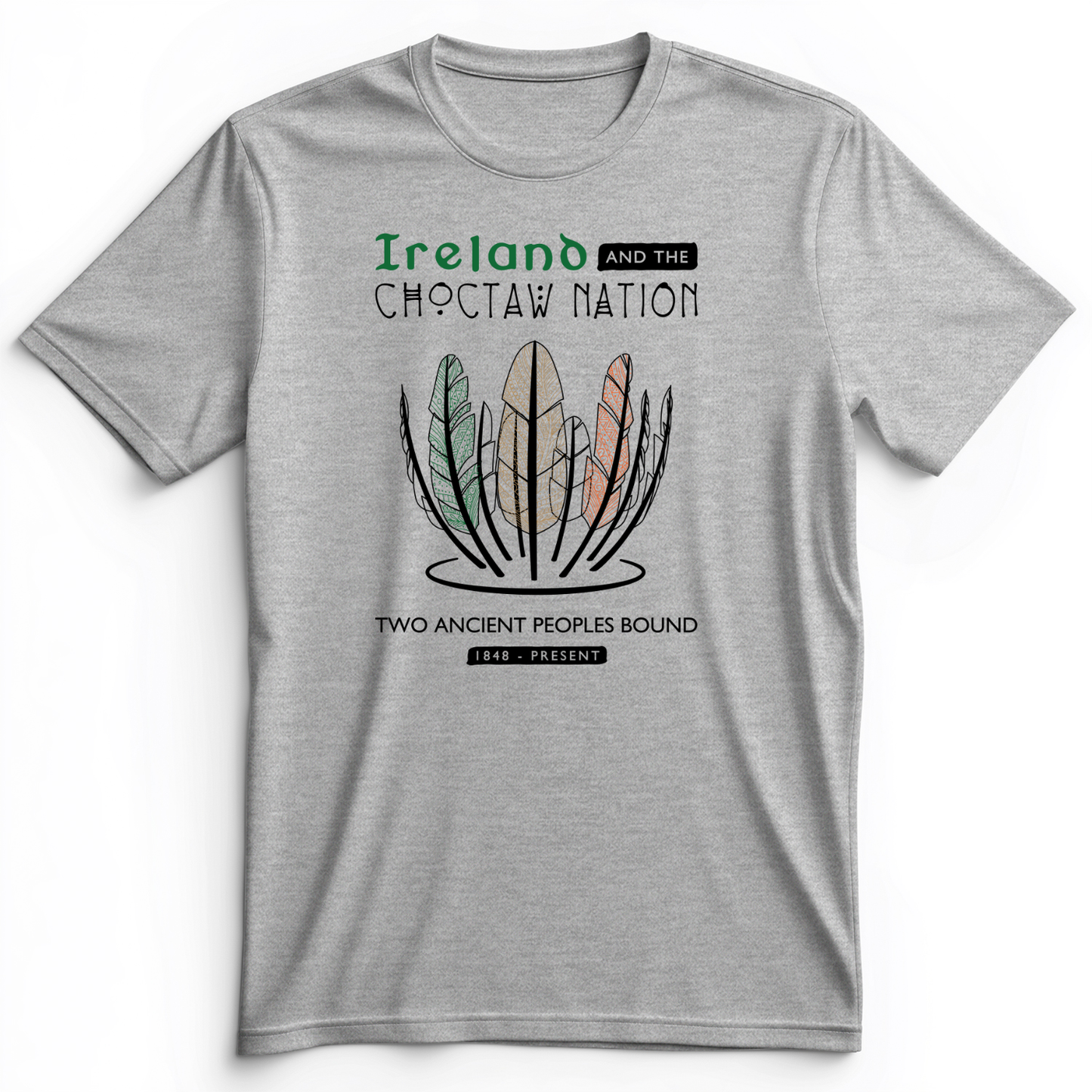 Irish-Choctaw Friendship Premium Tee Athletic Heather / S
