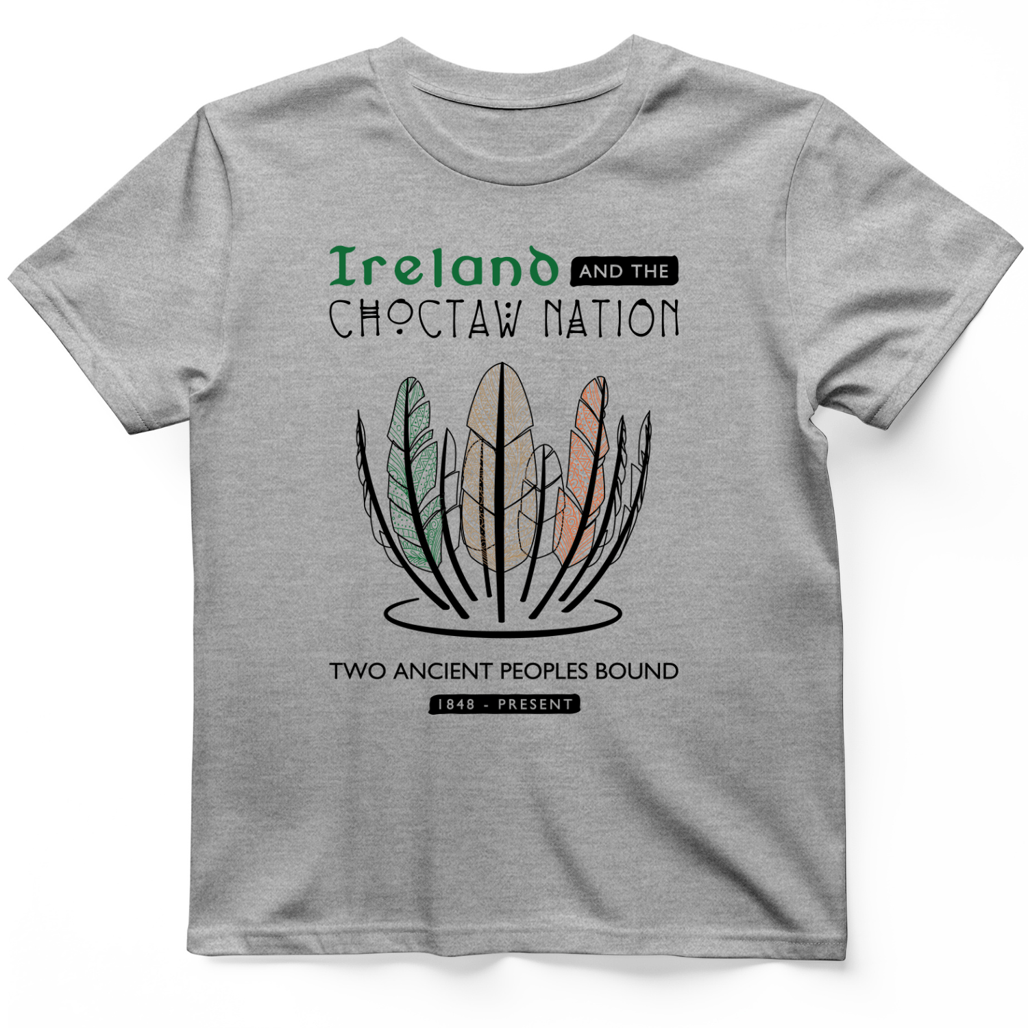 Irish-Choctaw Friendship T-Shirt Sport Grey / S