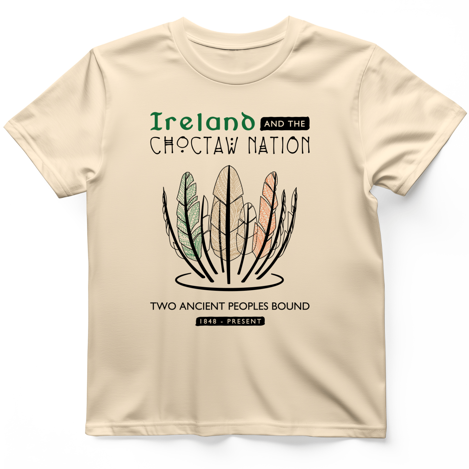 Irish-Choctaw Friendship T-Shirt Natural / S