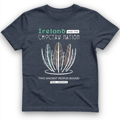 Irish-Choctaw Friendship T-Shirt Heather Navy / S
