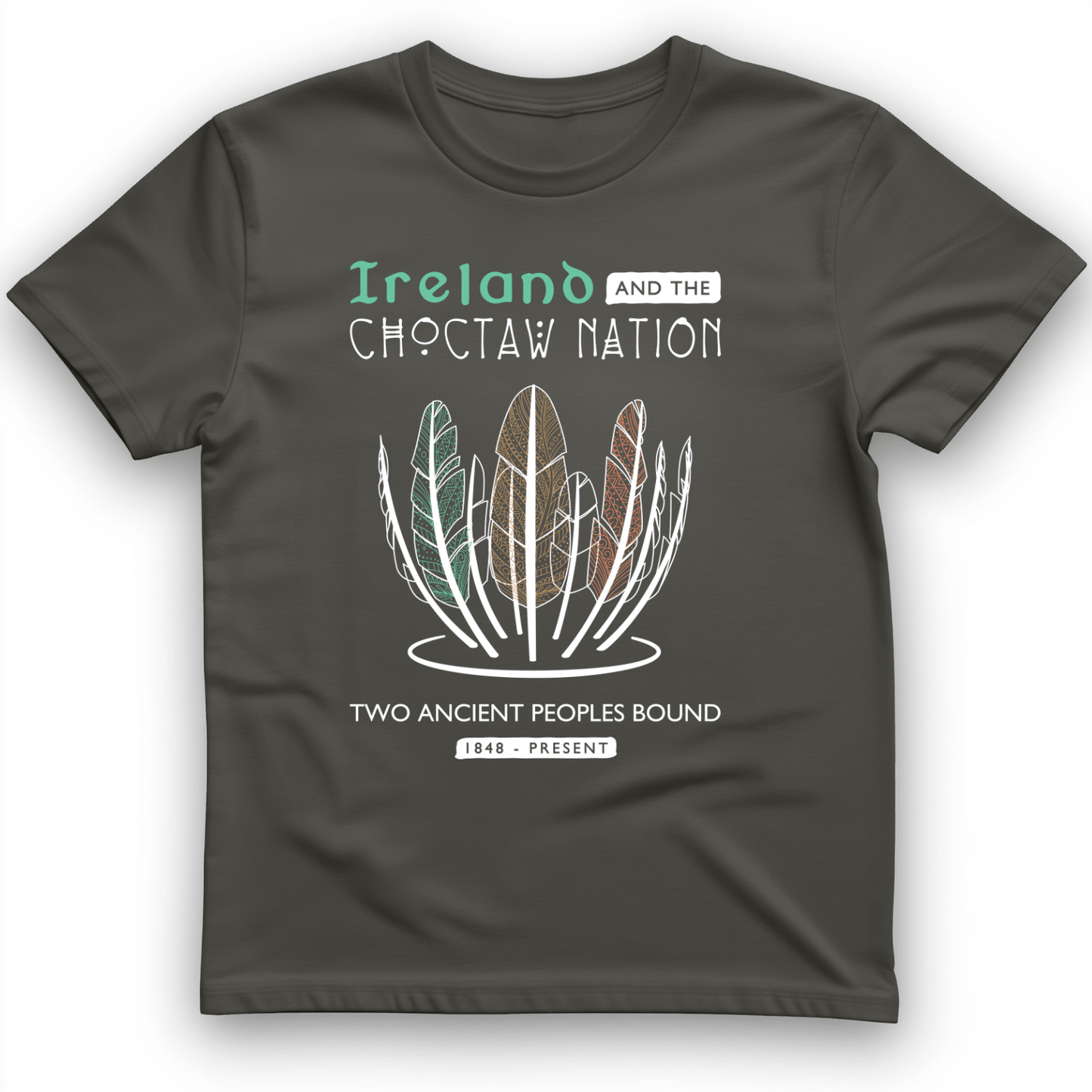 Irish-Choctaw Friendship T-Shirt Charcoal / S