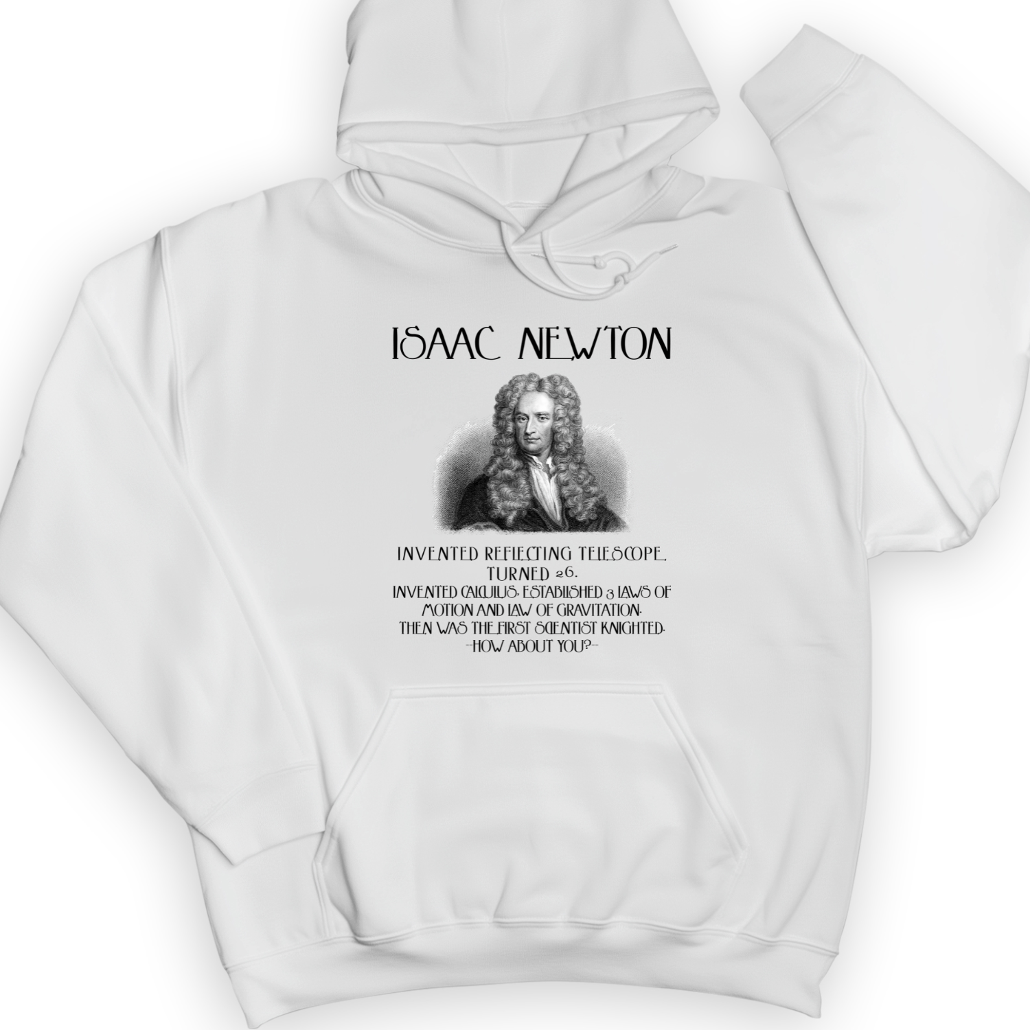 Isaac Newton Hoodie White / S
