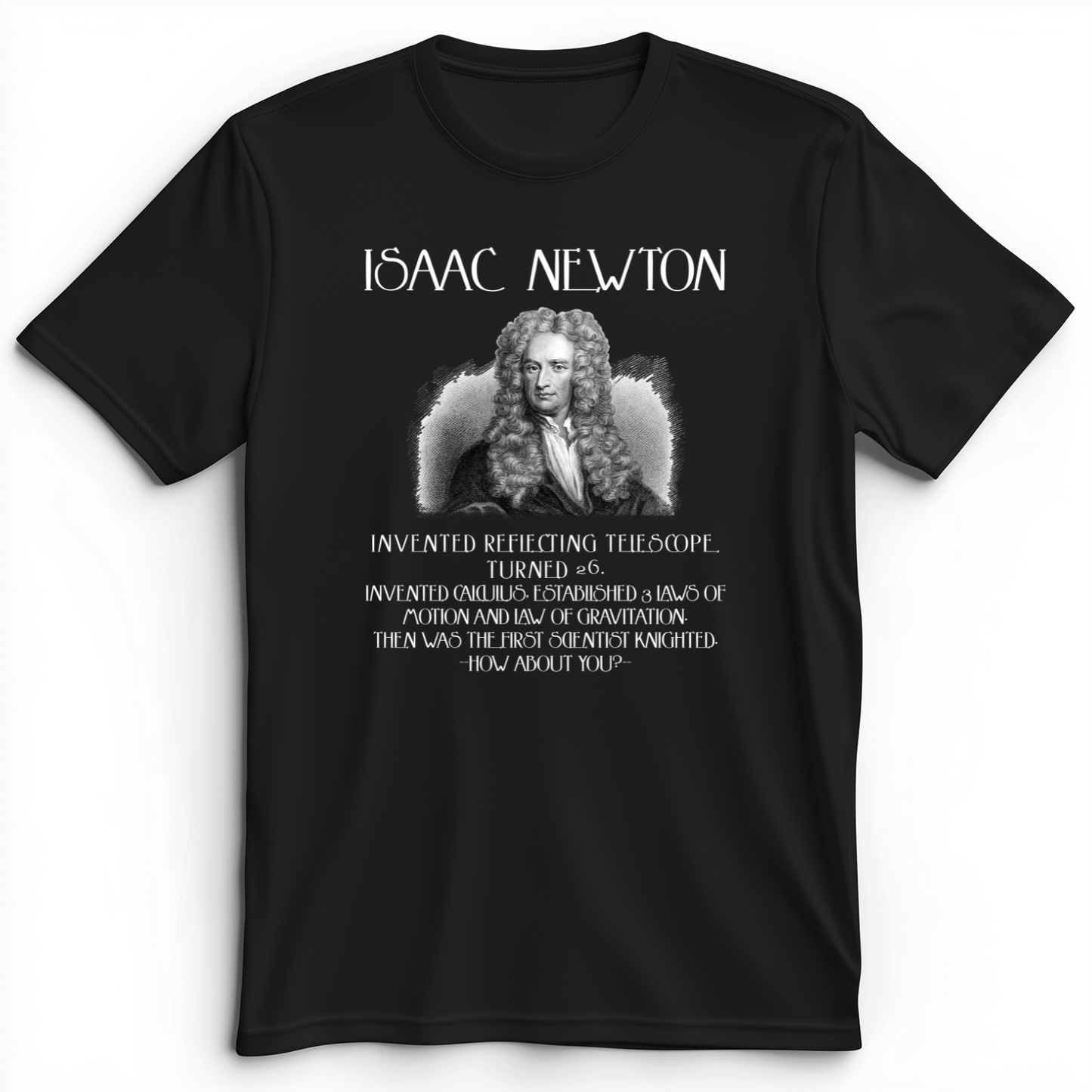 Isaac Newton Premium Tee Black / S