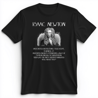 Isaac Newton Premium Tee Black / S