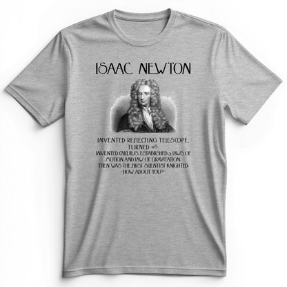 Isaac Newton Premium Tee Athletic Heather / S