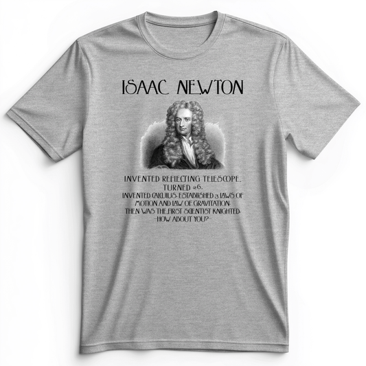 Isaac Newton Premium Tee Athletic Heather / S