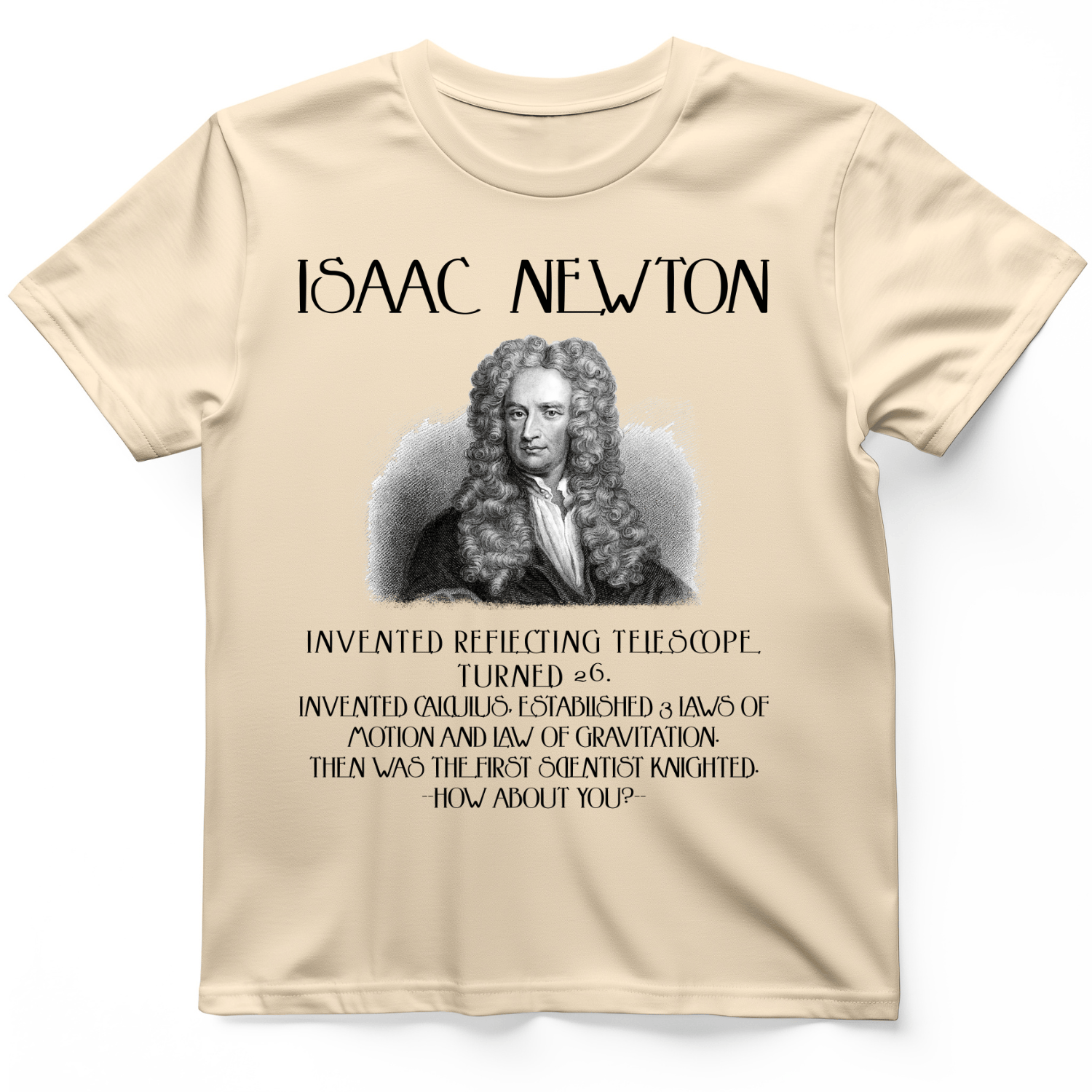 Isaac Newton T-Shirt Natural / S