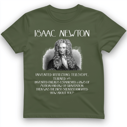 Isaac Newton T-Shirt Military Green / S