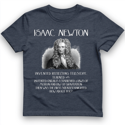 Isaac Newton T-Shirt Heather Navy / S
